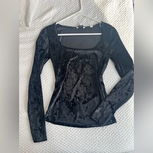 Velvet long top